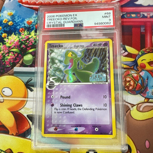 Treecko Crystal Guardians Reverse Stamp 068/100 - PSA 9