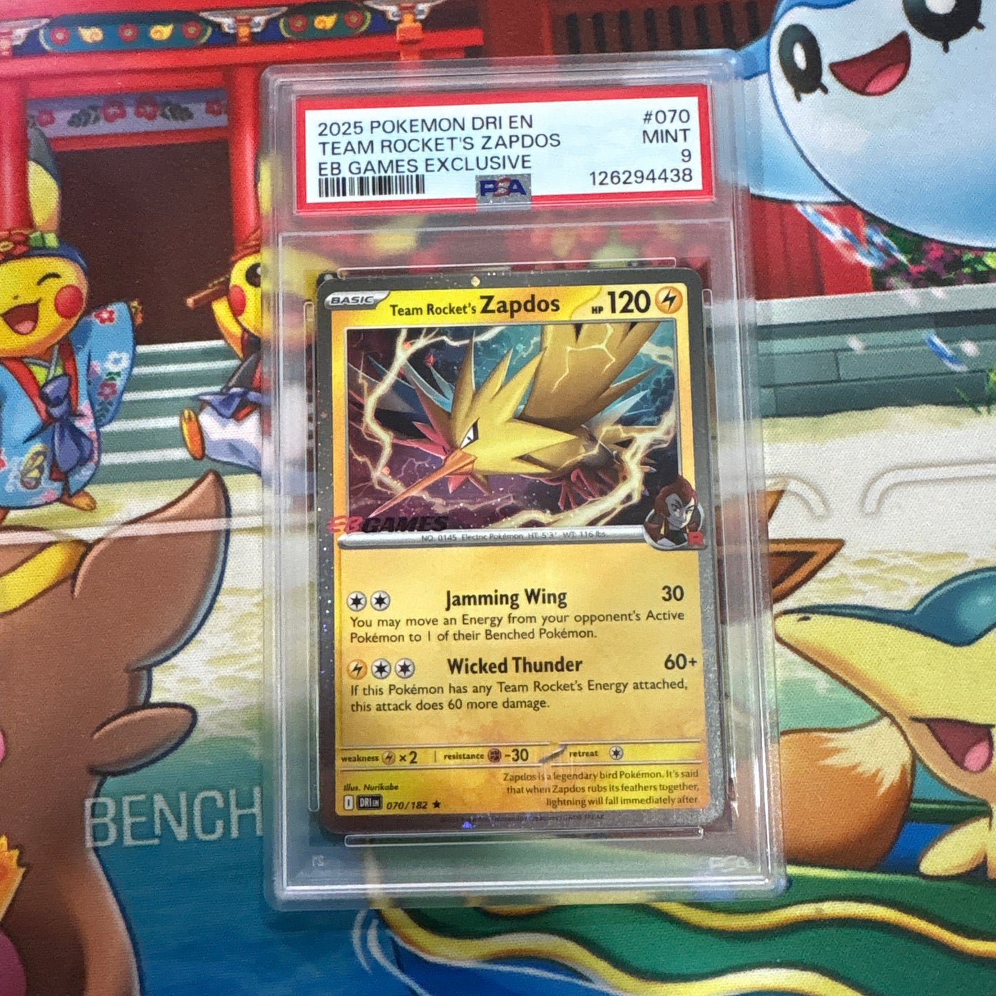 Team Rocket's Zapdos Destined Rivals EB Games Exclusive - PSA 9