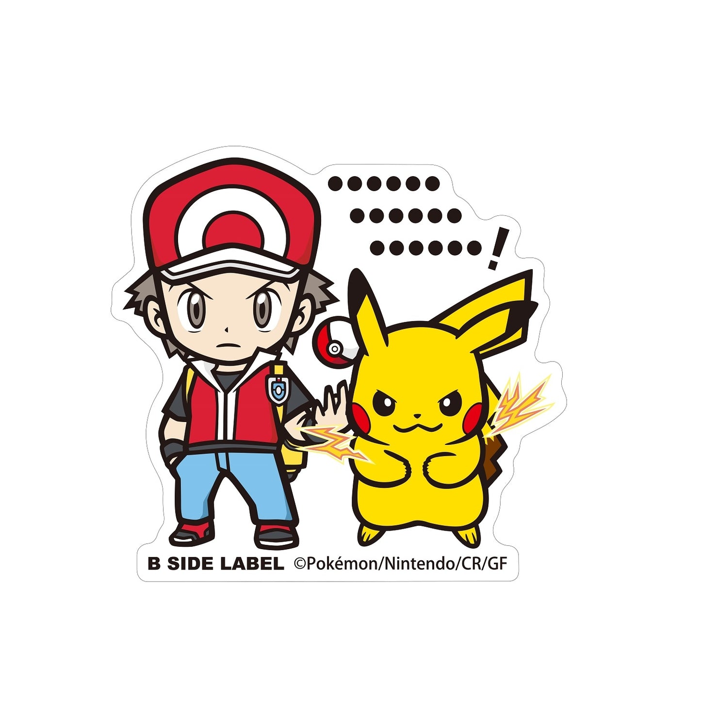 Red & Pikachu B-Side Label